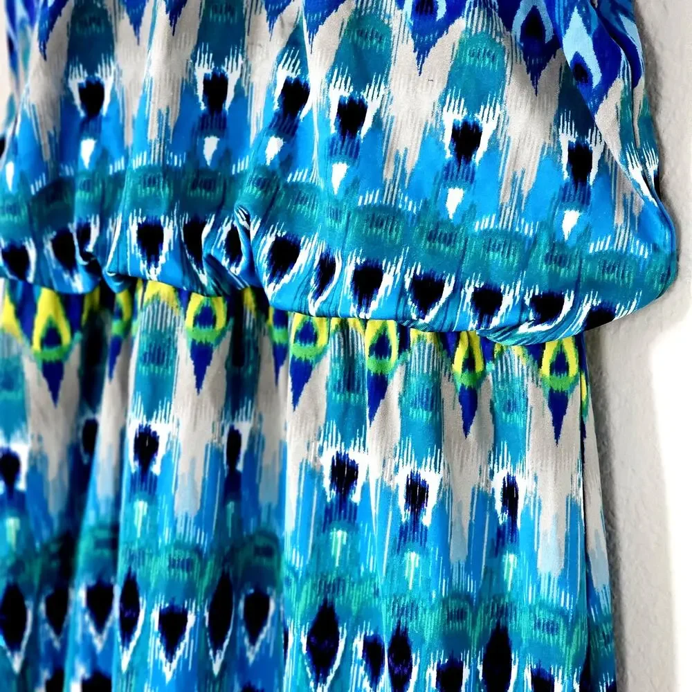 Covington Women's Maxi Halter Sleeveless Dress Gold Rope Chain Neckline Size M - Picture 7 of 9